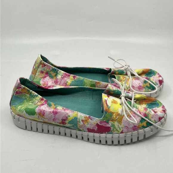 Django & Juliette Haydee Sneaker Womens EU 42/US 10.5 Floral Leather Ballet - Picture 2 of 8